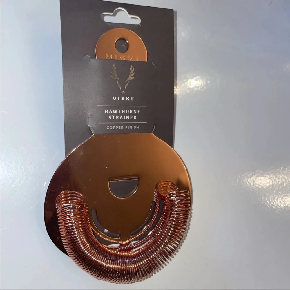 Viski‎ Copper Hawthorne and Bartending Strainer - Copper Bar Cocktail...